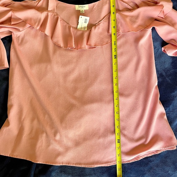 Pink Off Shoulder Ruffle Top - Picture 6 of 8